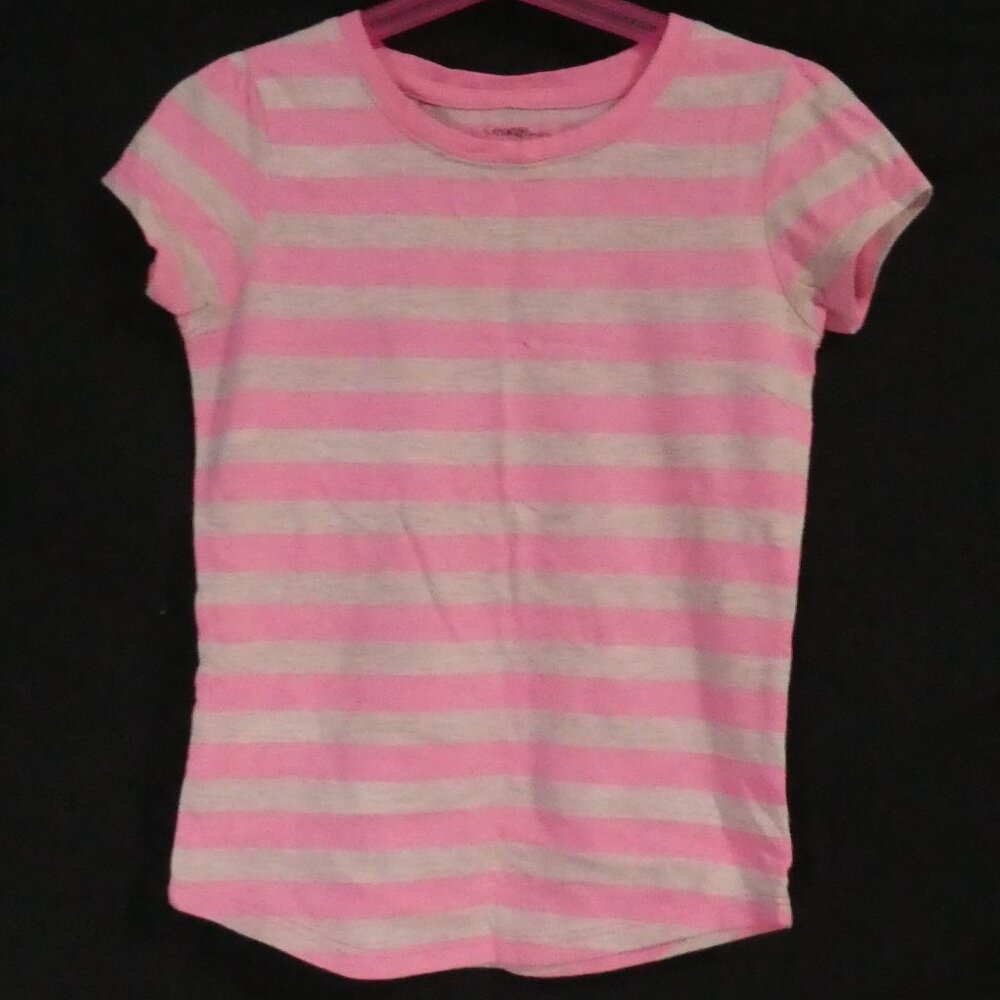 GEORGE | 4T |  Striped Pink Short Sleeve Shirt